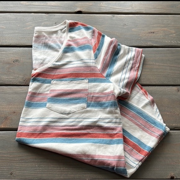 Maurices Multicolor Striped Pocket Tee With Pocket - Picture 2 of 4